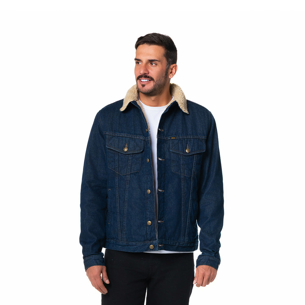 Chaqueta Ovejera Hombre Índigo Oscuro