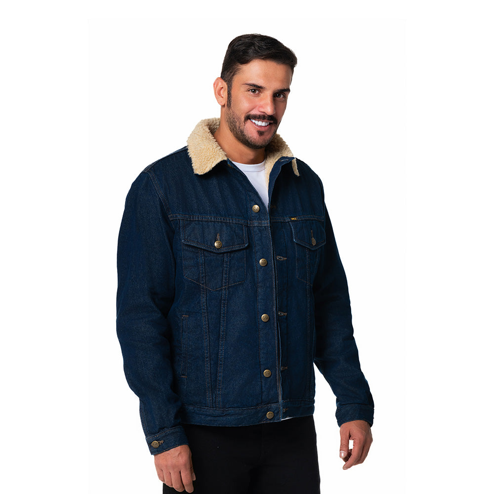 Chaqueta Ovejera Hombre Índigo Oscuro