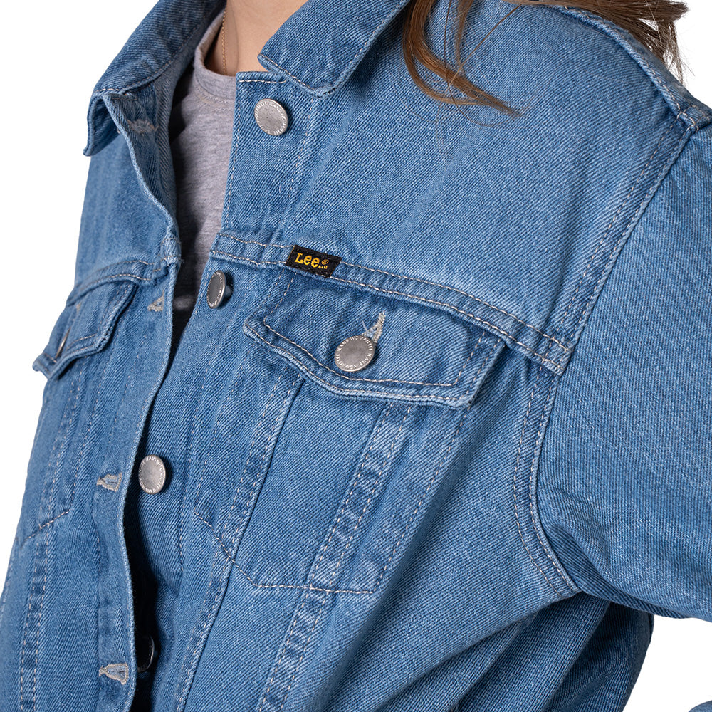 Chaqueta En Denim Clásica Para Mujer Lec Lee