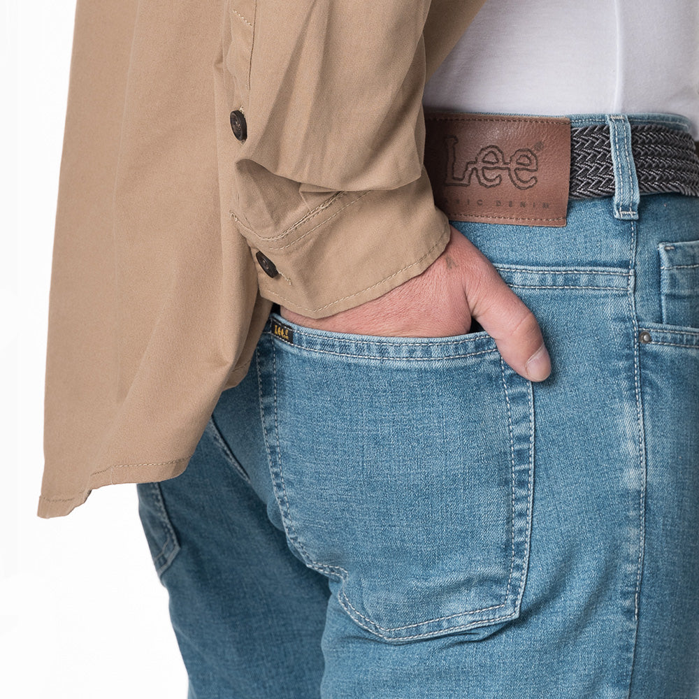 Jean Basic Denim Skinny Fit Índigo Claro