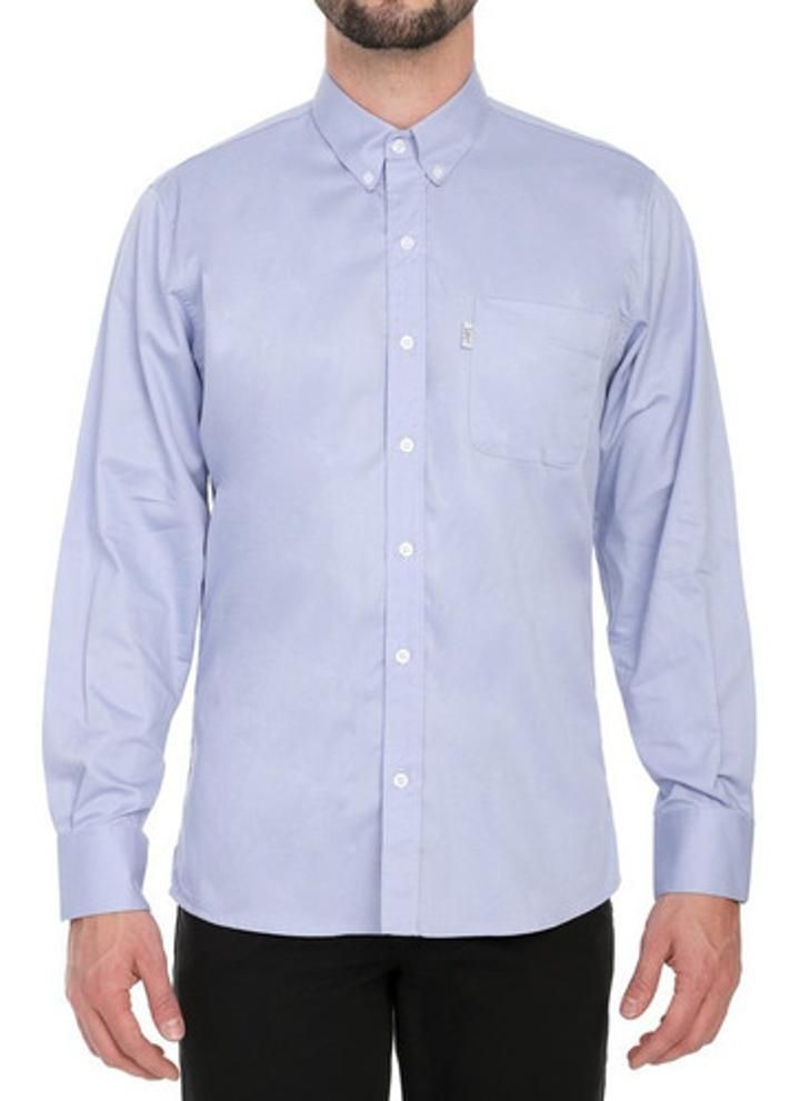 Camisa Manga Larga Dril Lec Lee para Hombre - Azul Claro