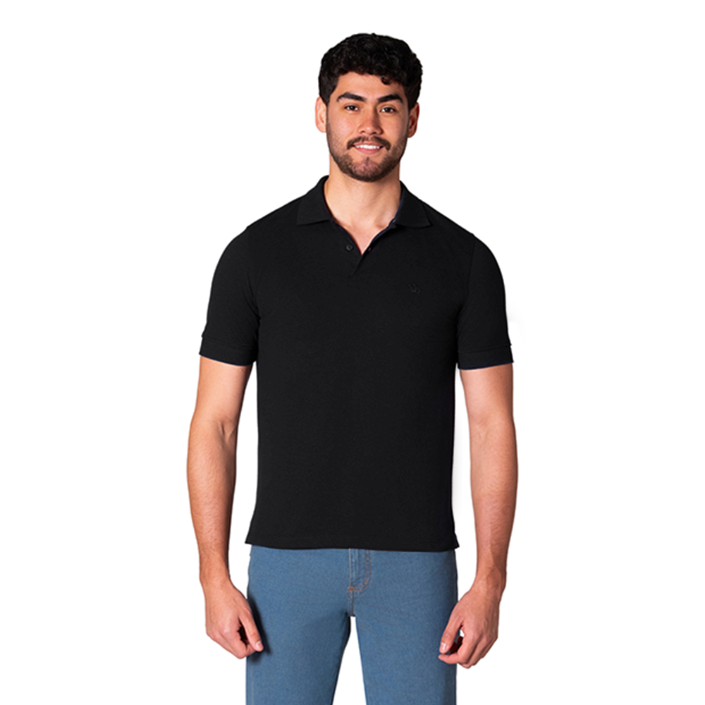 Camiseta Polo 303 Hombre Lec Lee - Negro