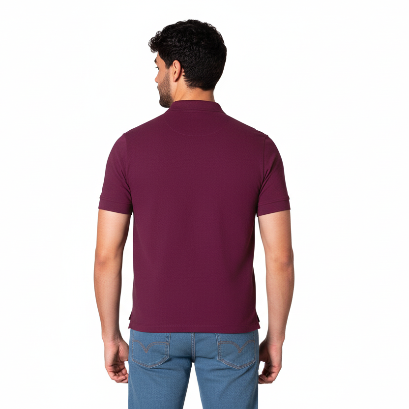 Camiseta Polo para Hombre Lec Lee Vinotinto