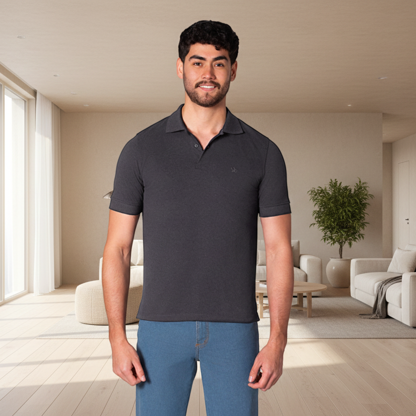 Camiseta Polo para Hombre Lec Lee Gris