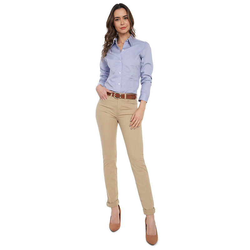 Pantalón Clásico Mujer Lec Lee Kaki