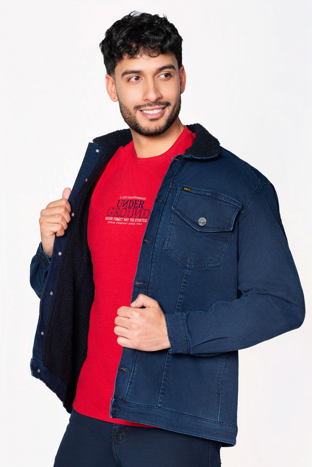 Chaqueta para Hombre Índigo con Ovejero Lec Lee