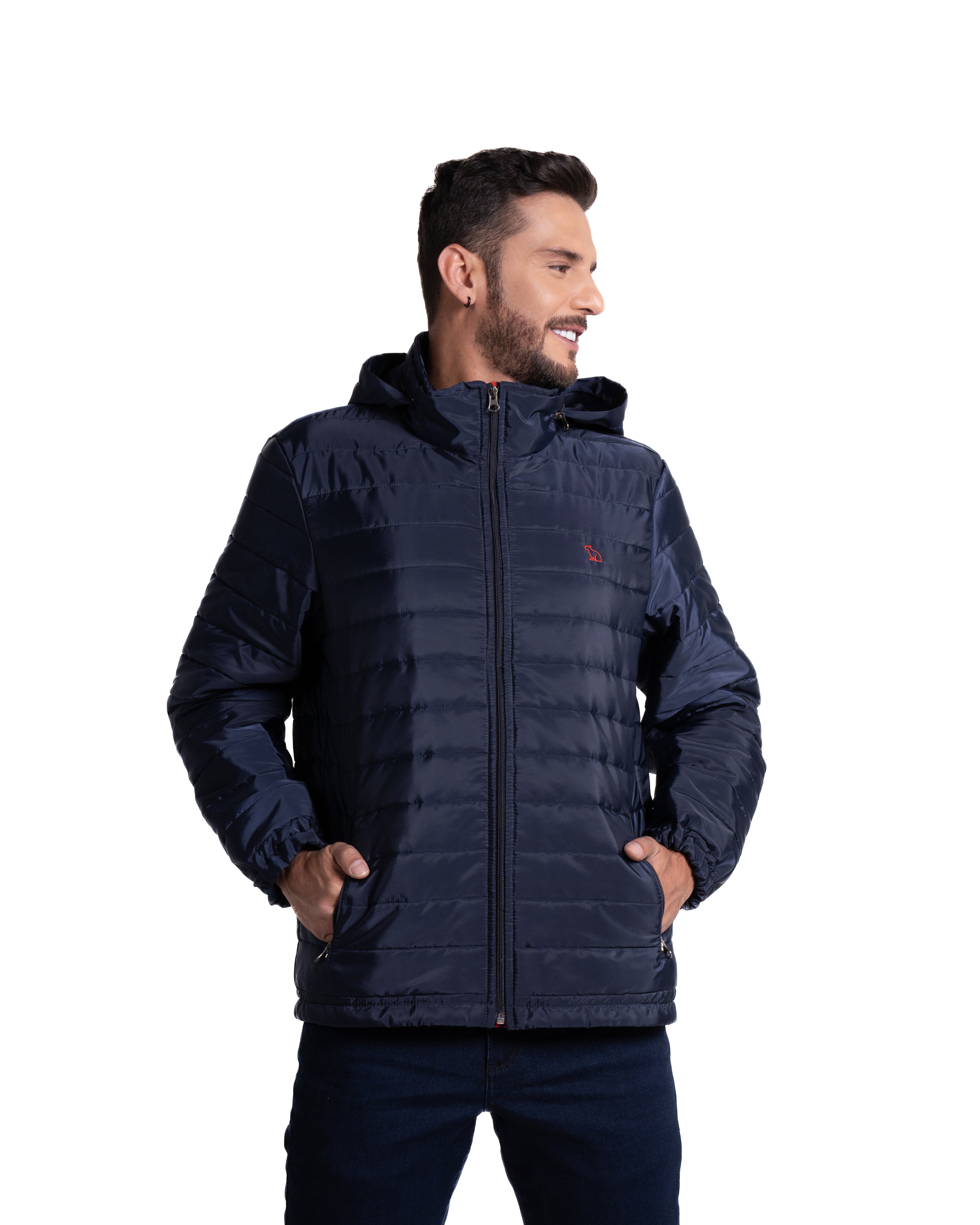 Chaqueta acolchada para hombre color azul oscuro