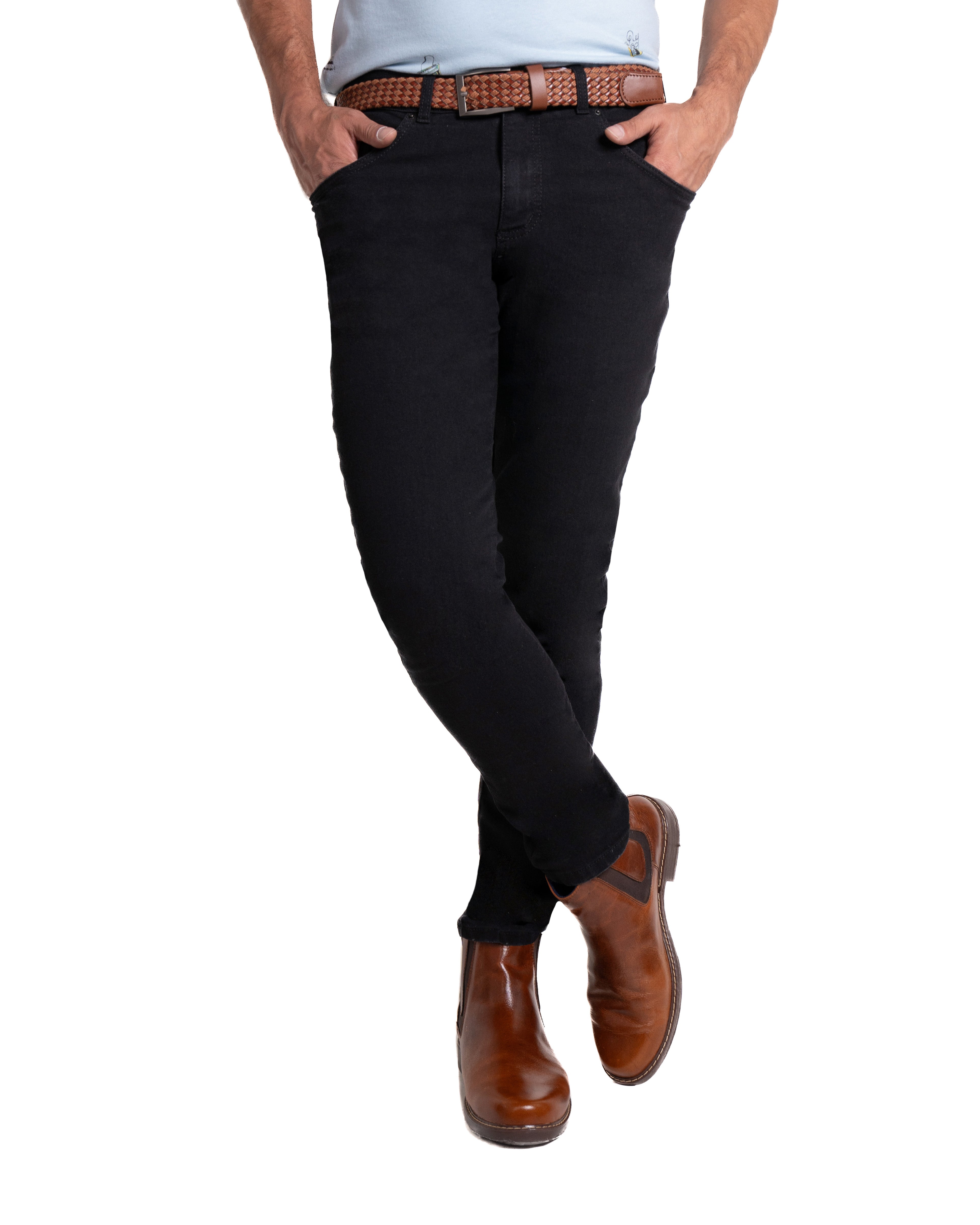 Jean Trim para hombre color negro