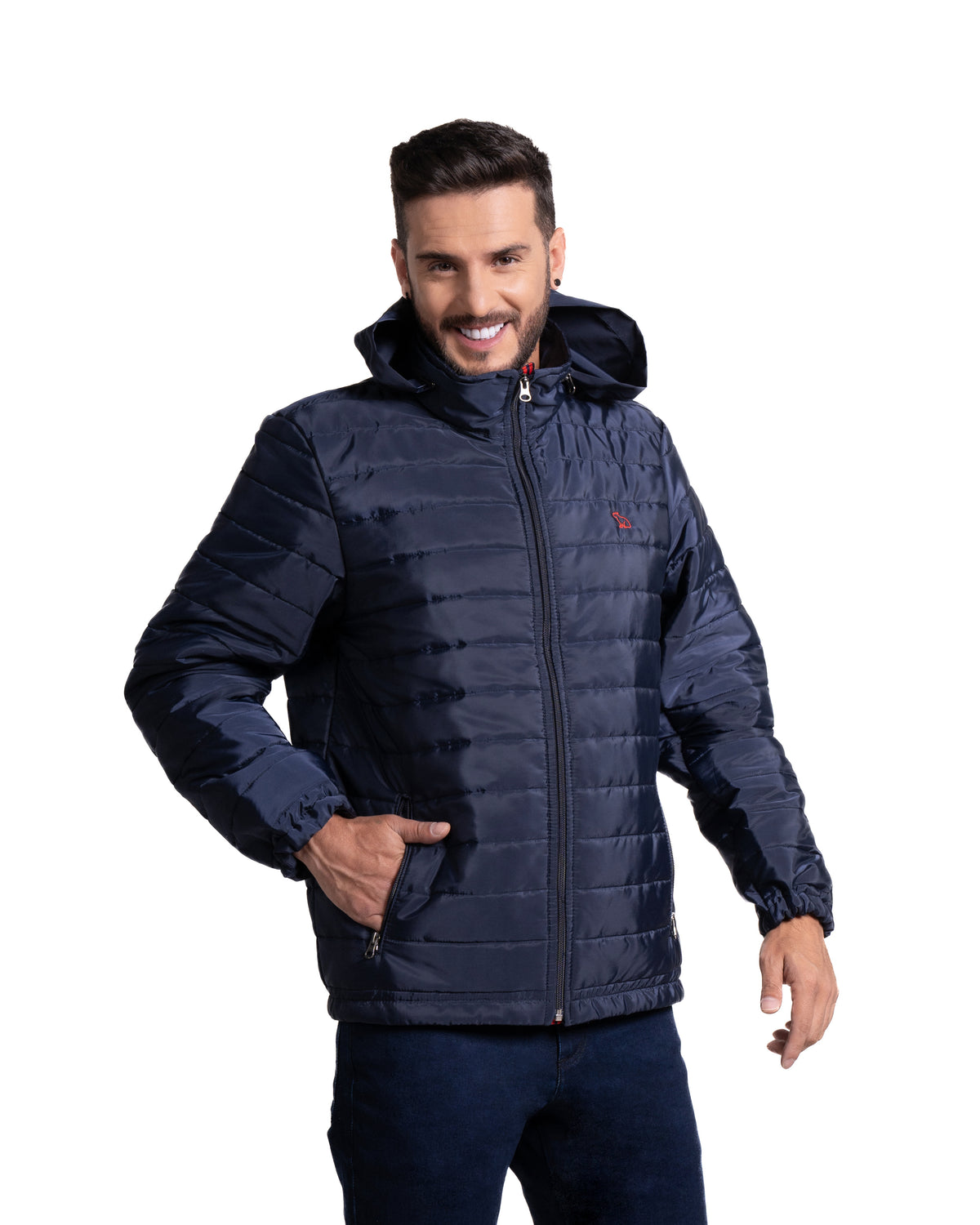 Chaqueta acolchada para hombre color azul oscuro