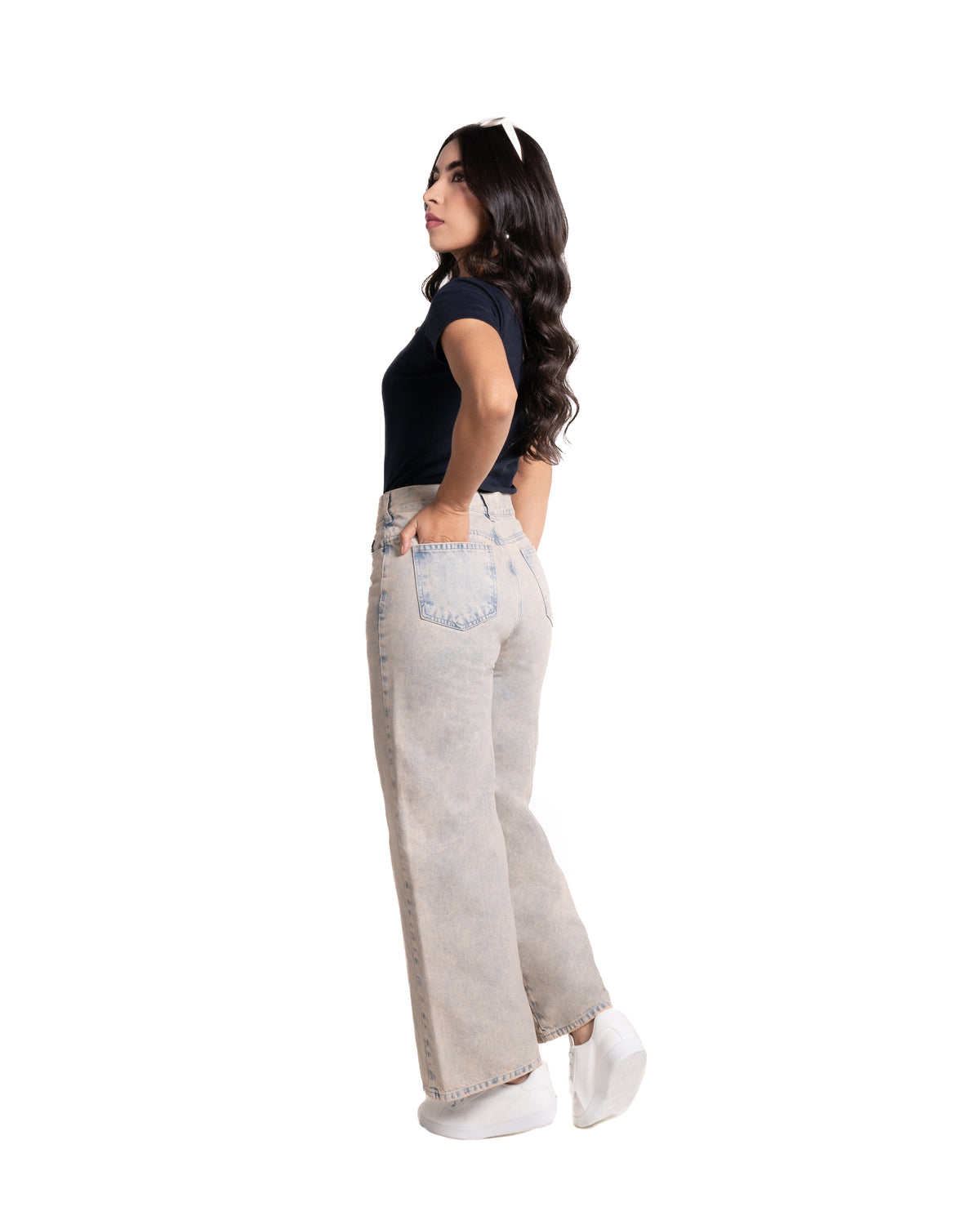 Jean Palazzo para mujer color dirty