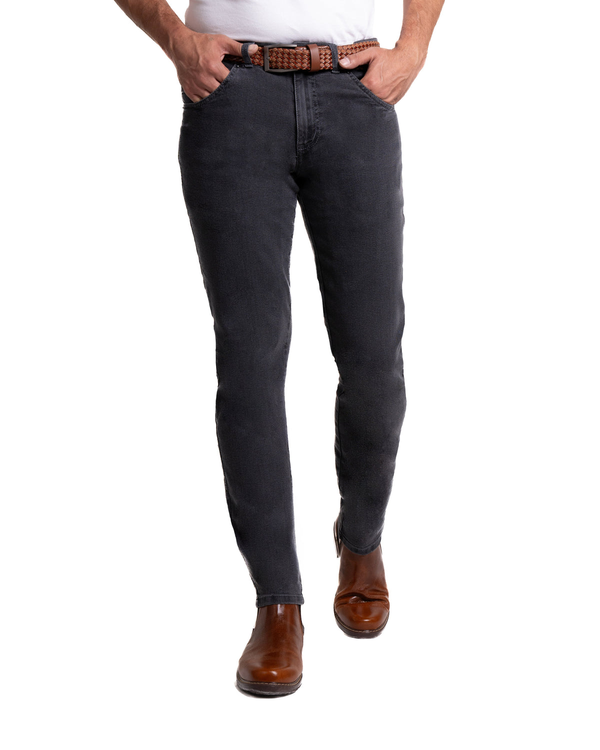 Jean skinny para hombre color gris