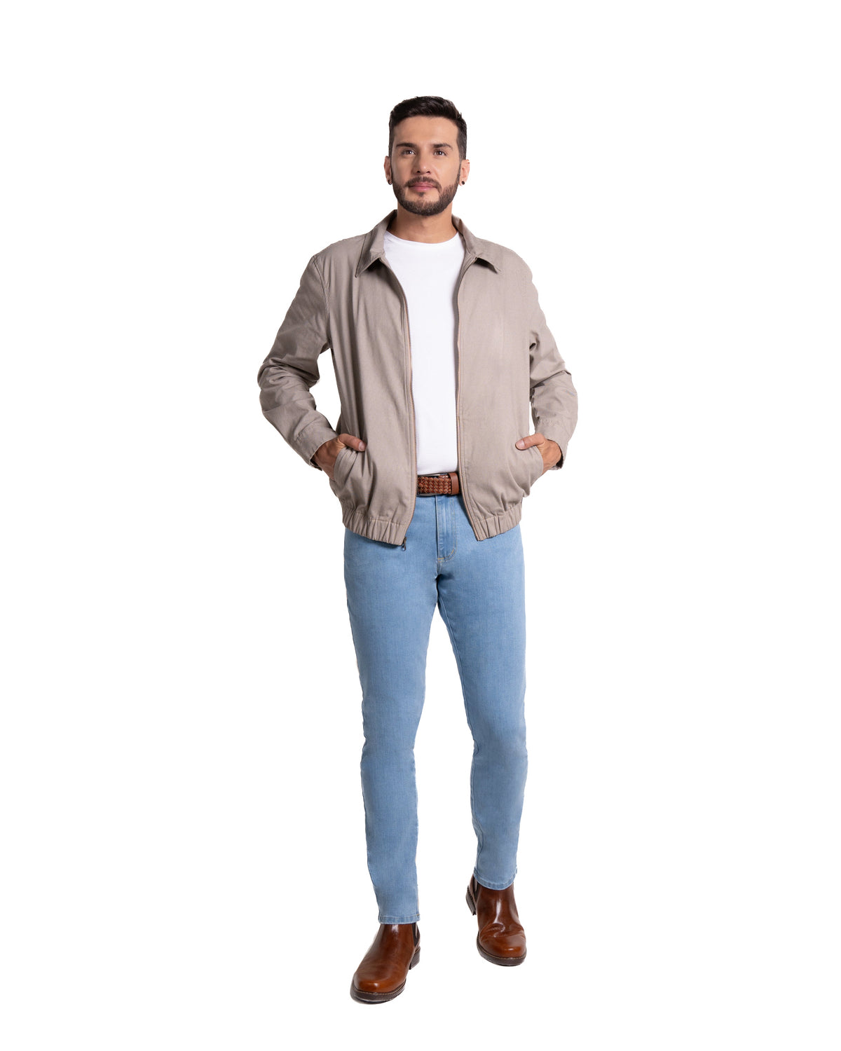 Jean Trim para hombre color índigo claro