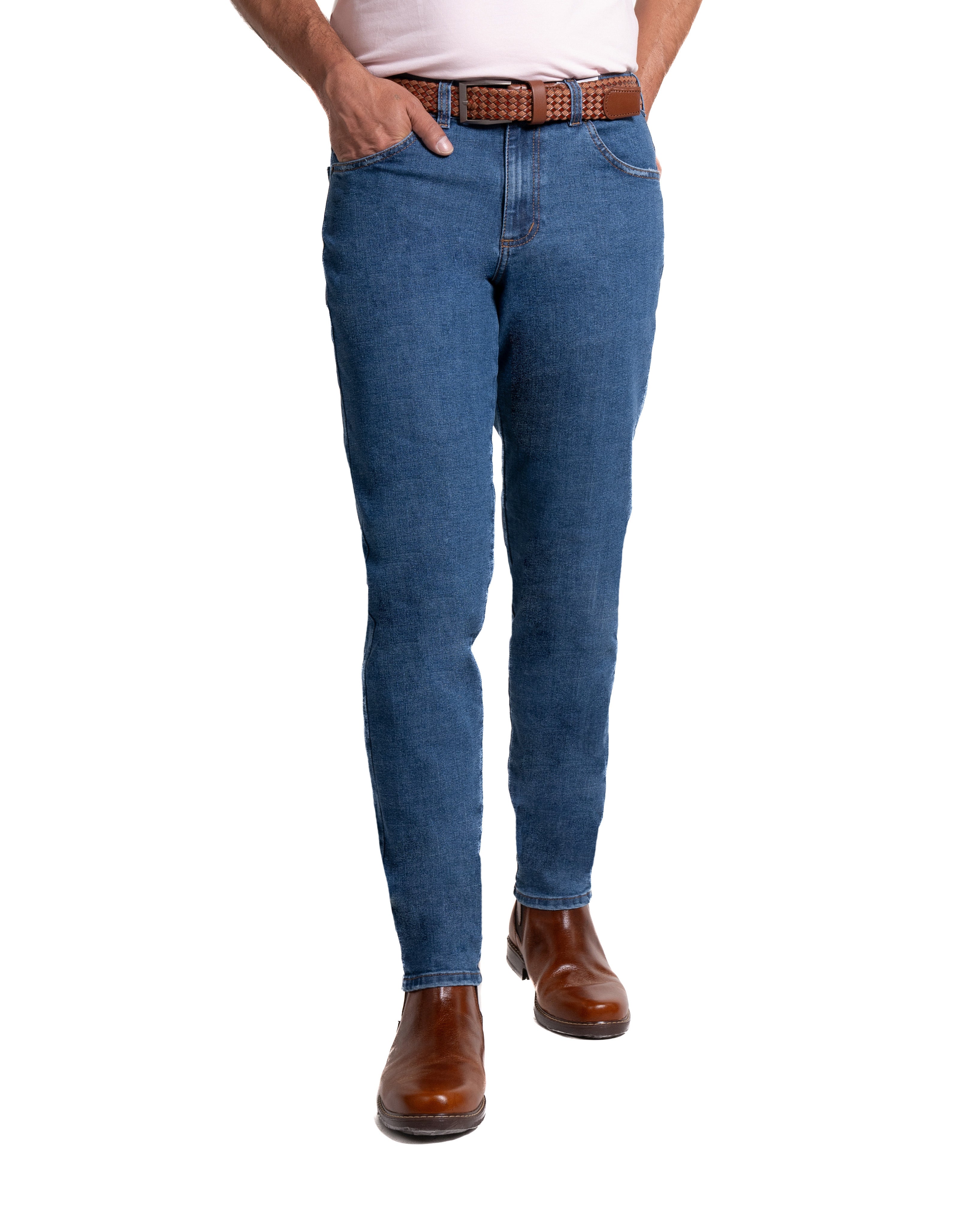 Jean Skinny para hombre color azul