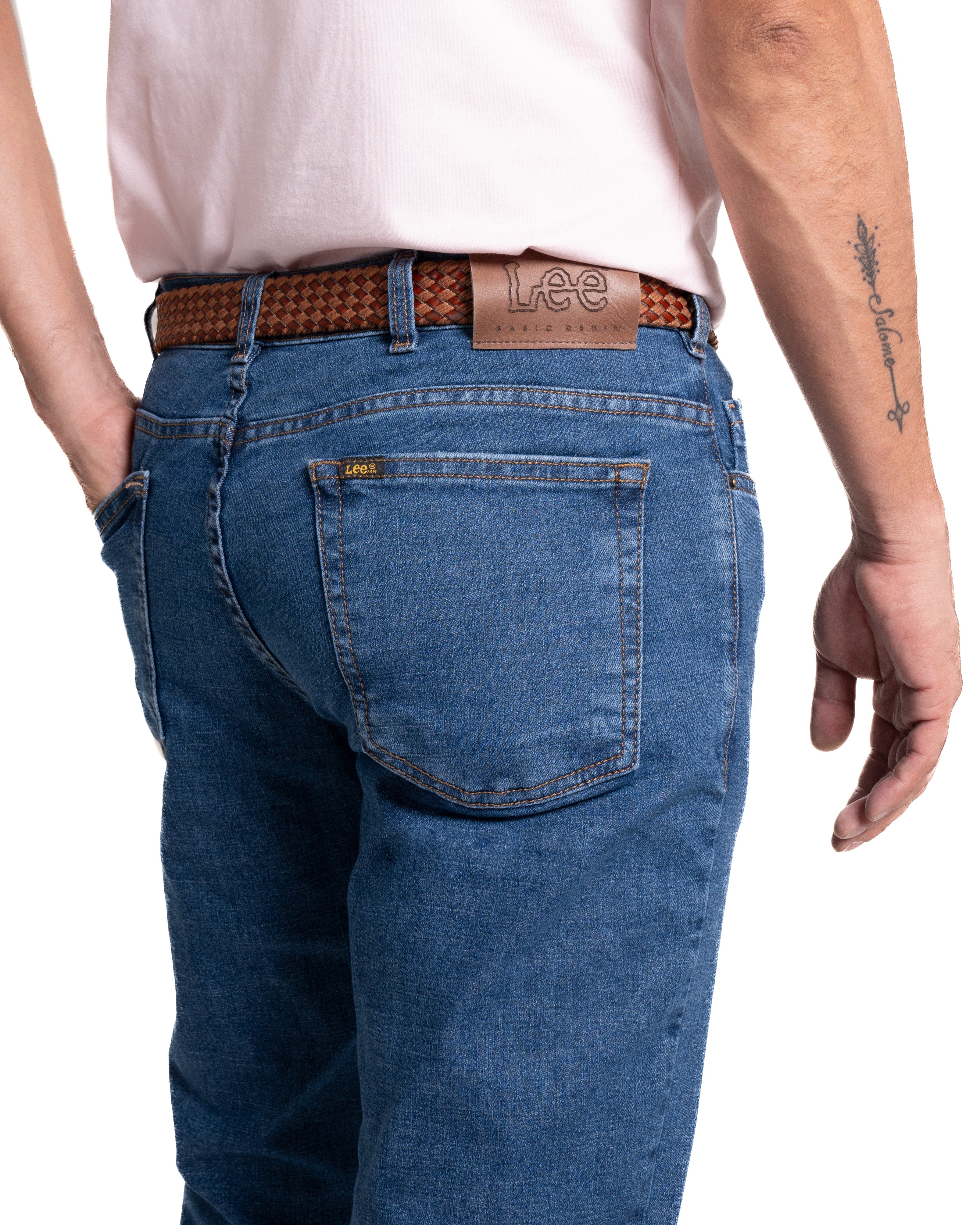 Jean Skinny para hombre color azul