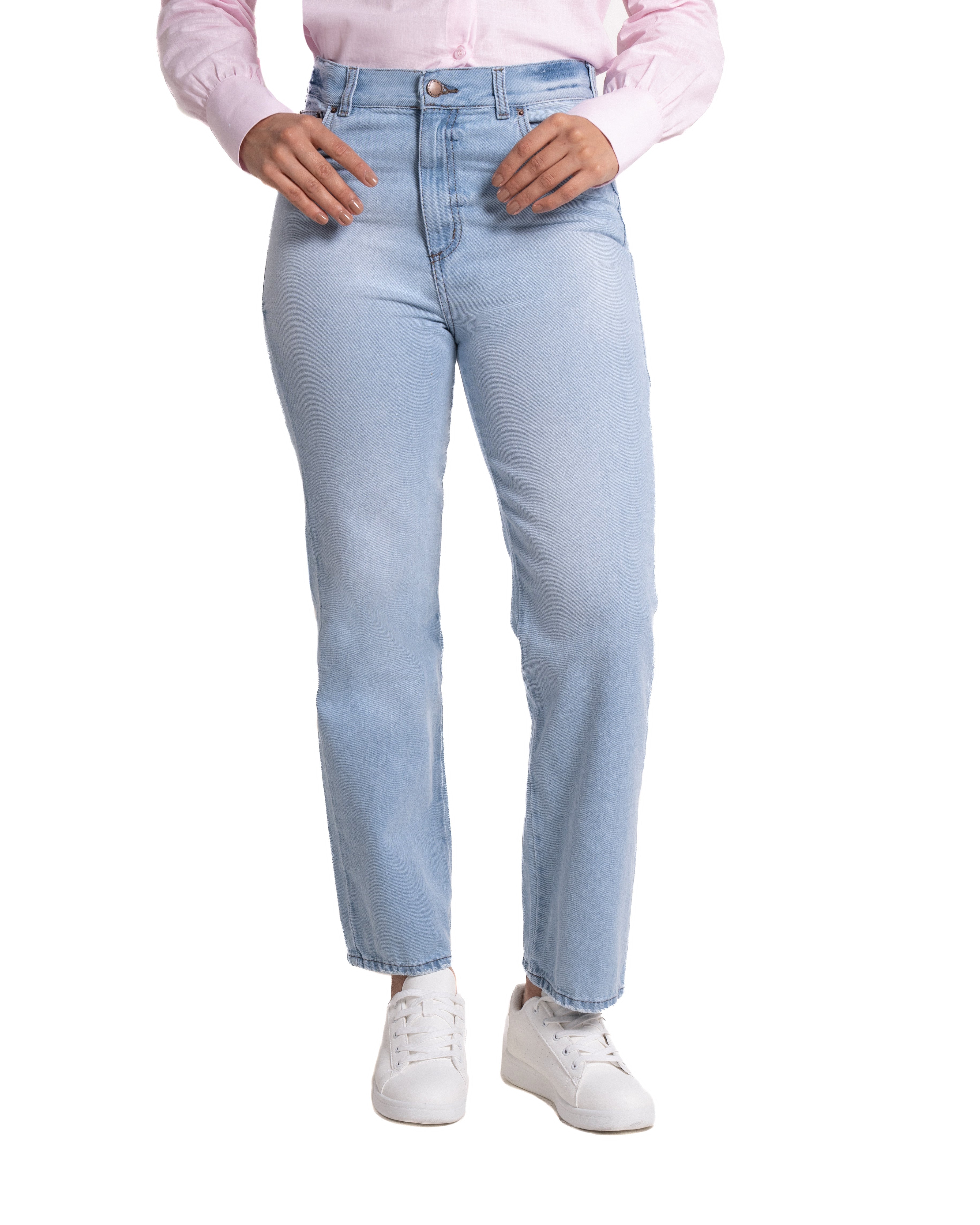 Azul Oscuro Jean Azul Claro Mujer Outfit Jean Cropped Para Mujer