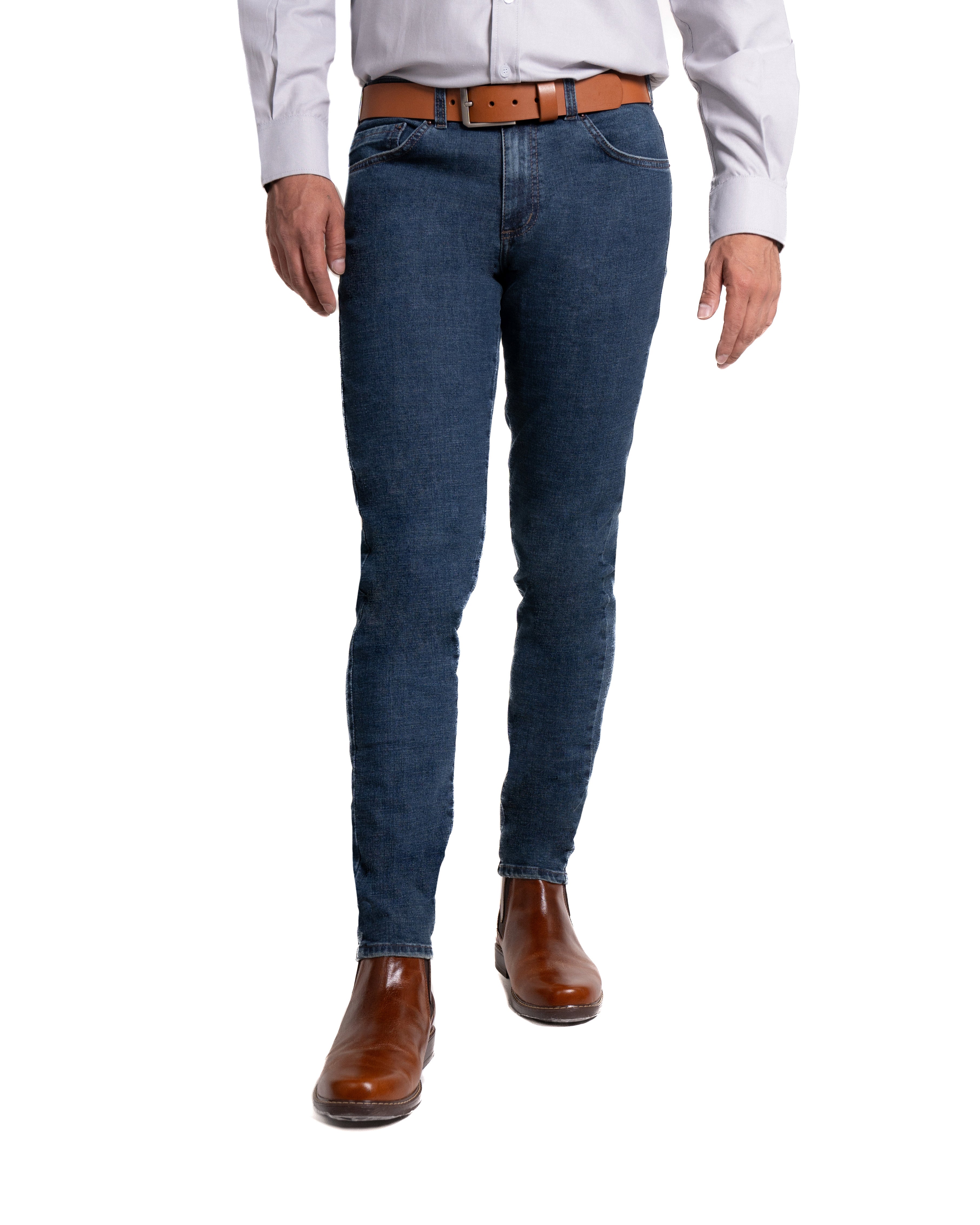 Jean Skinny para hombre color índigo oscuro