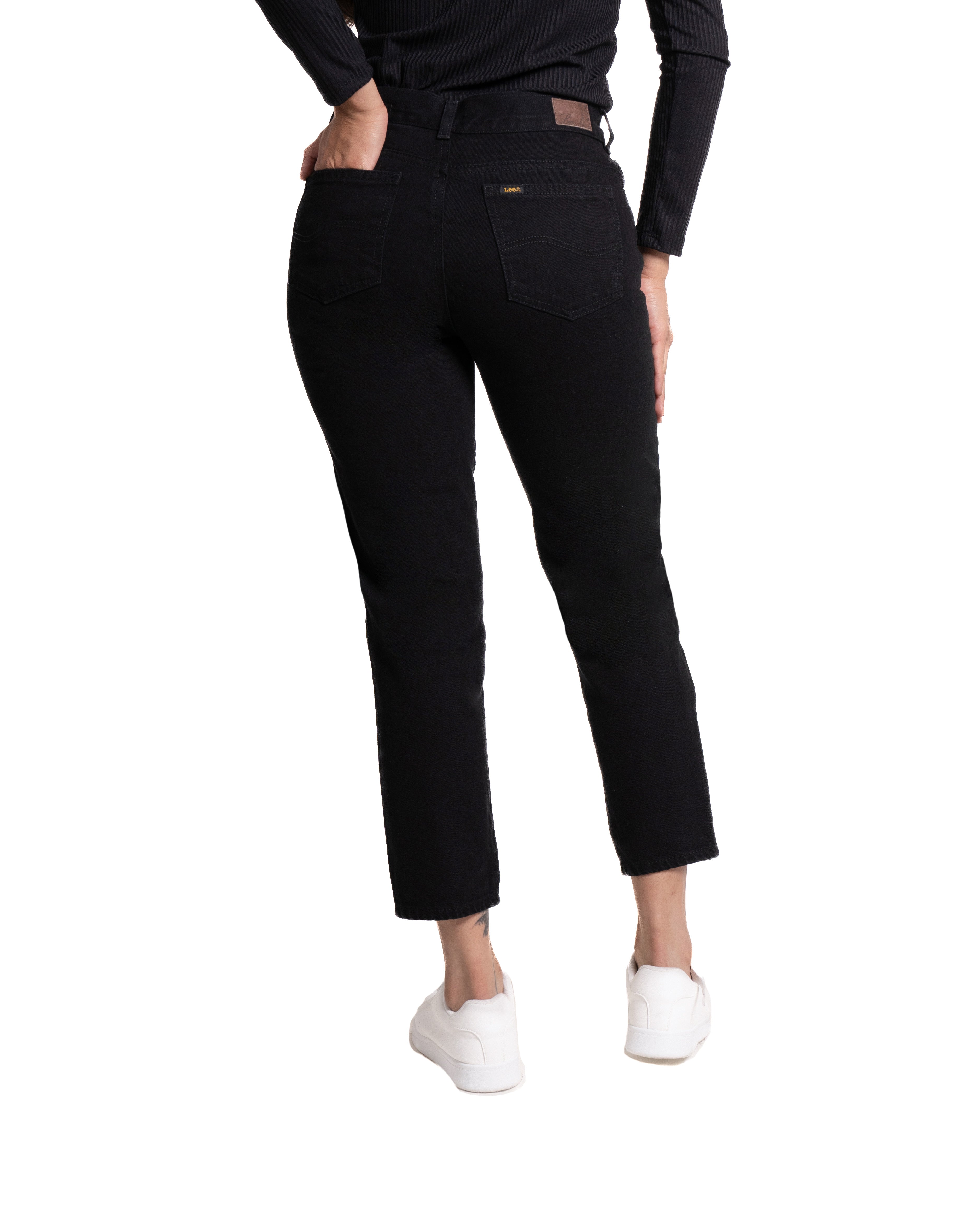 Jean Mom Fit para mujer color negro