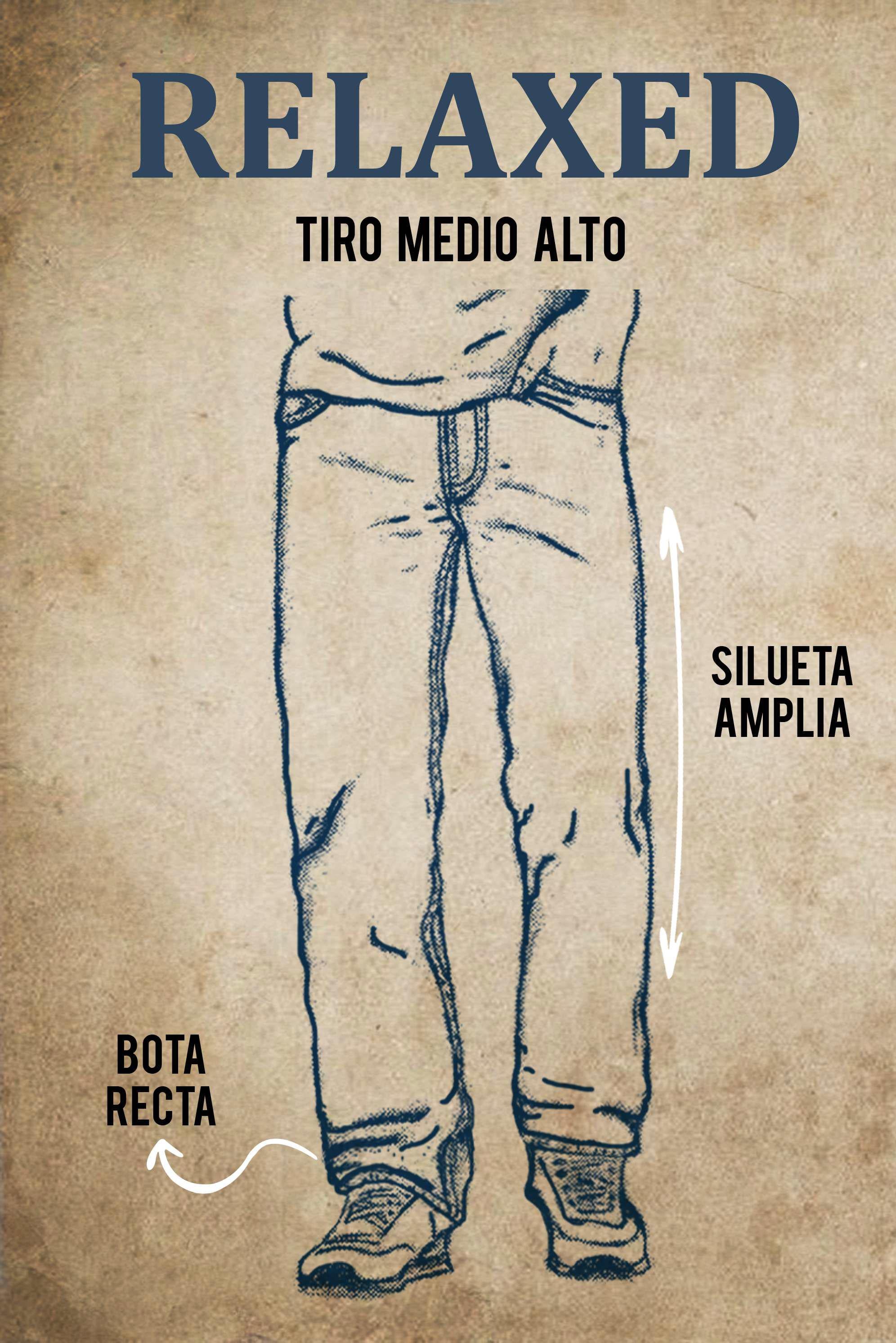 Jean Relaxed Hombre Lec Lee Índigo Oscuro