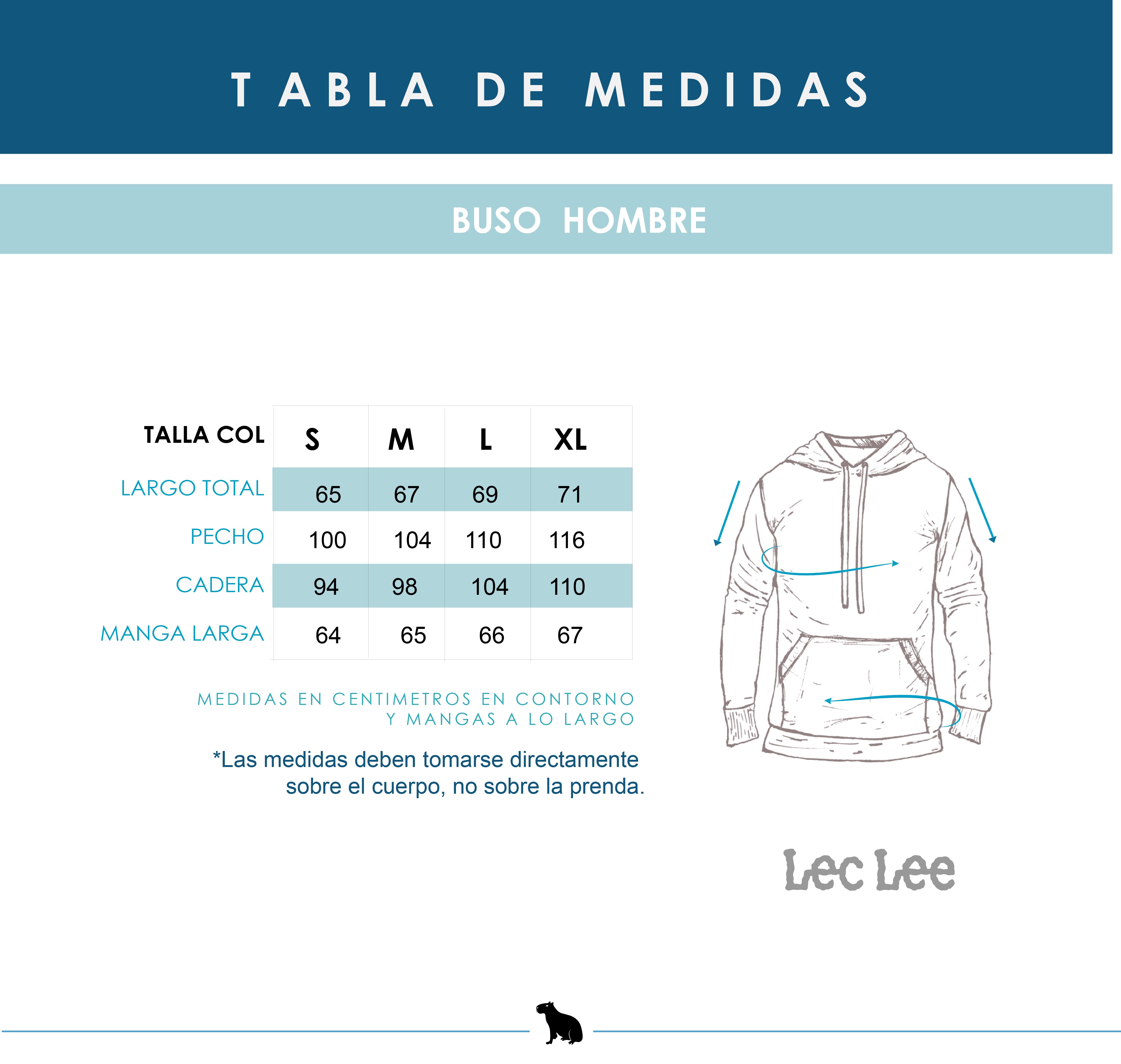 Buzo Estampado Hombre Lec Lee Azul