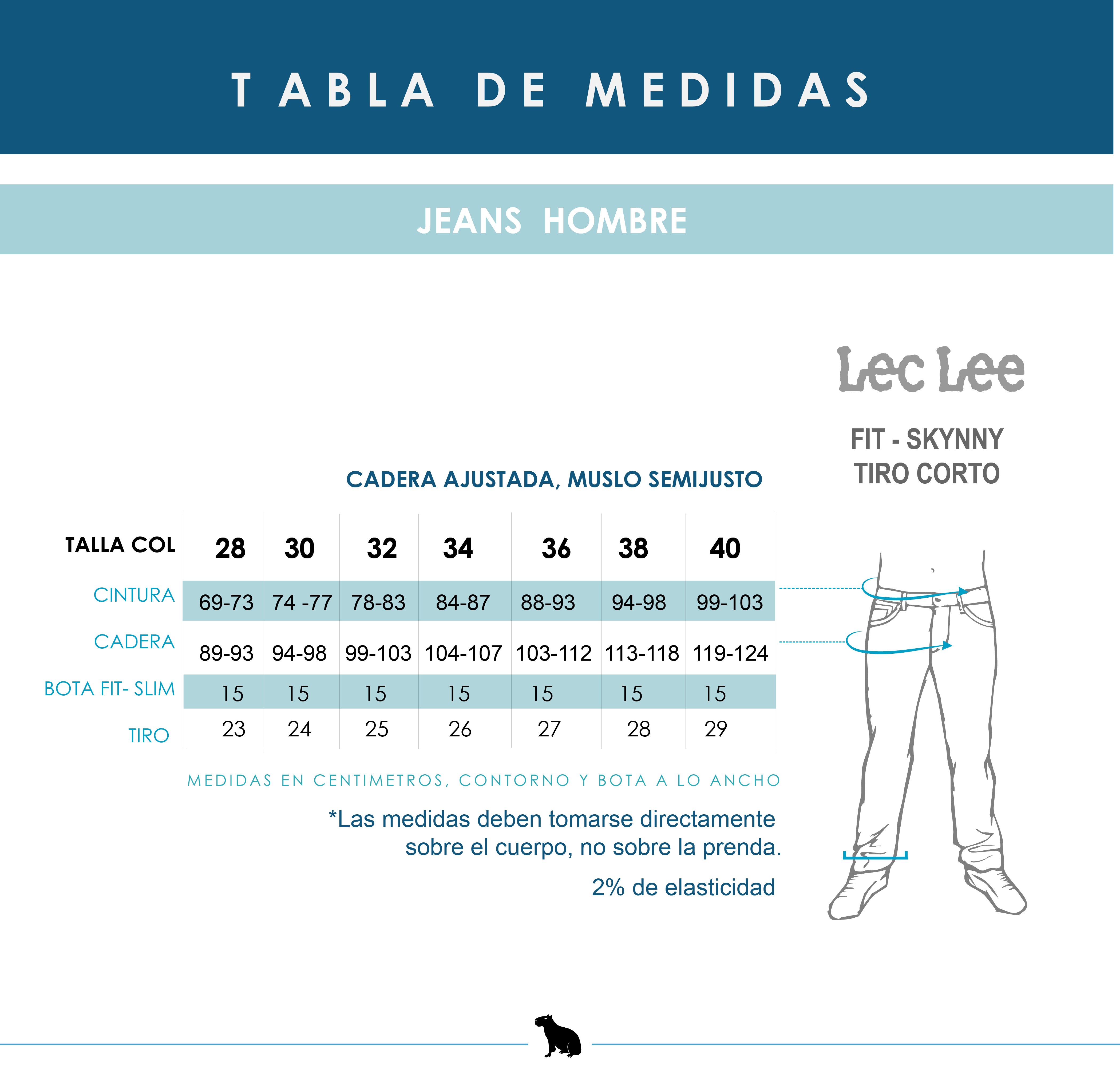 Jean Hombre 5 bolsillos Lec Lee Azul
