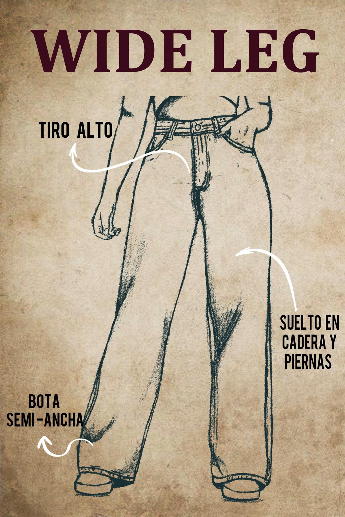Jean Mujer Wide Leg Lec Lee Palo de Rosa