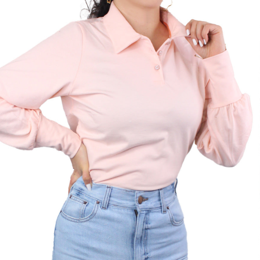 Camiseta polo manga larga para mujer Lec Lee