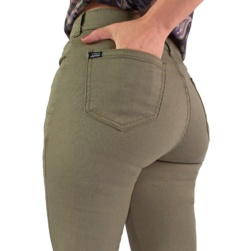 Pantalón Clásico Mujer Ref. 160 Lec Lee Verde Militar