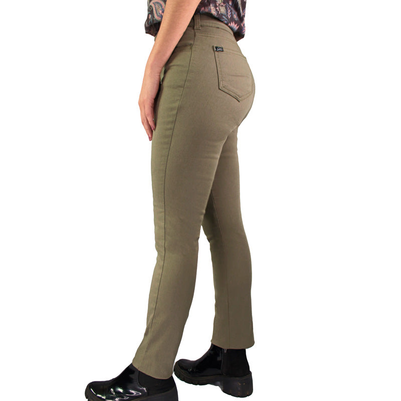 Pantalón Clásico Mujer Lec Lee Verde Militar