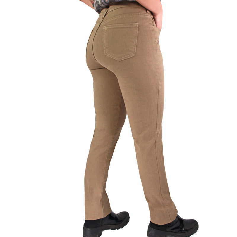 Pantalón Clásico Mujer Ref. 160 Lec Lee Kaki Oscuro