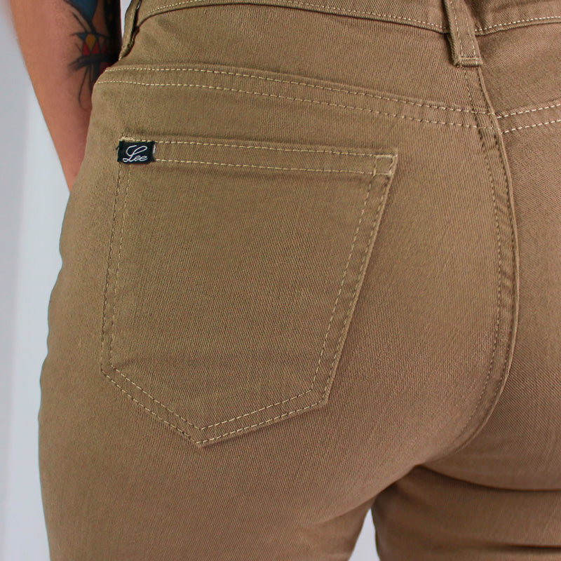 Pantalón Clásico Mujer Lec Lee Kaki Oscuro