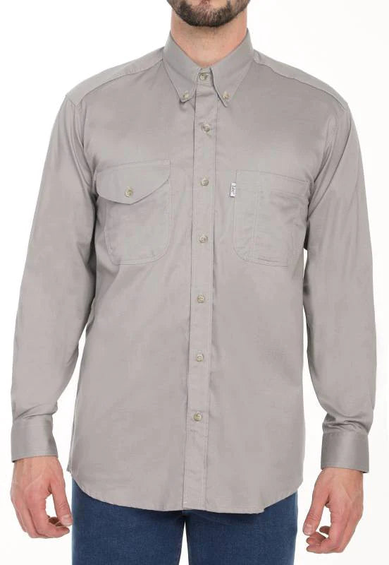 Camisa Basic Manga Larga Lec Lee para Hombre - Gris Claro