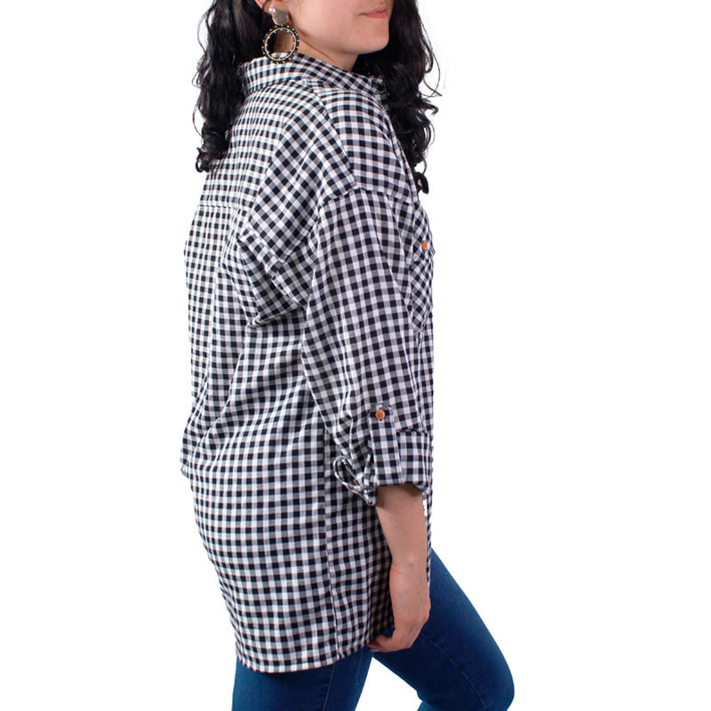 Camisa Leñadora Para Mujer Lec Lee Negro