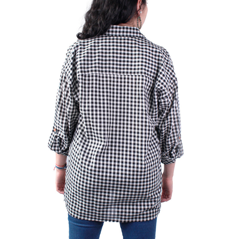 Camisa Leñadora Para Mujer Lec Lee Negro