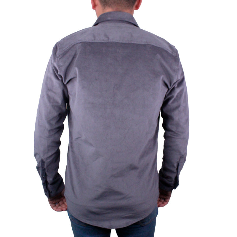 Camisa en Pana para Hombre Lec Lee - Gris Oscuro