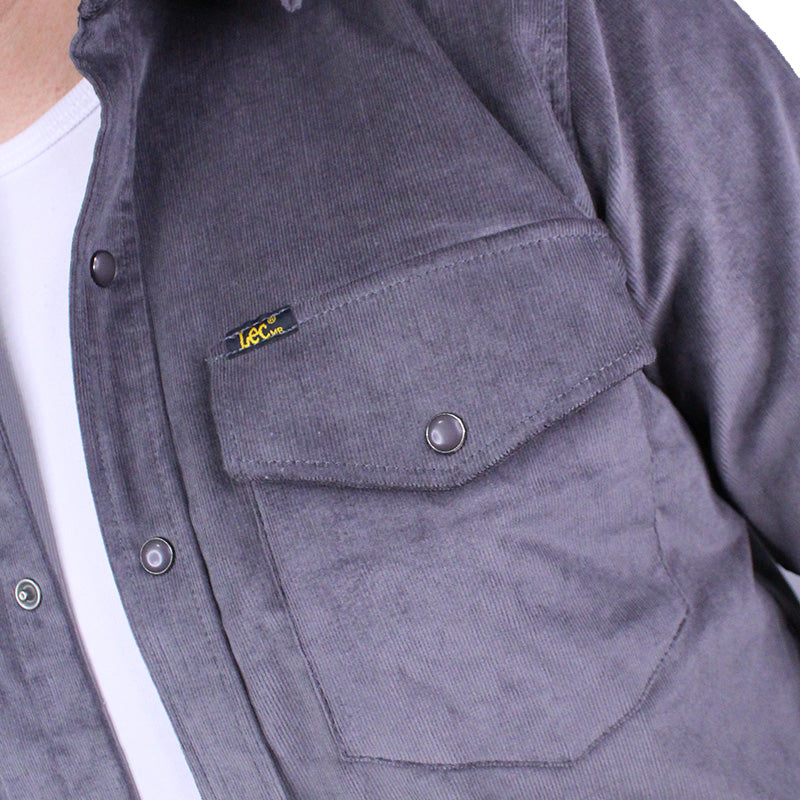 Camisa en Pana para Hombre Lec Lee - Gris Oscuro
