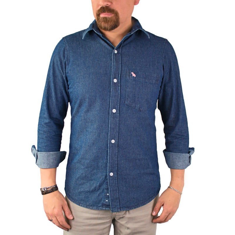 Camisa En Denim Para Hombre lec Lee Índigo Oscuro