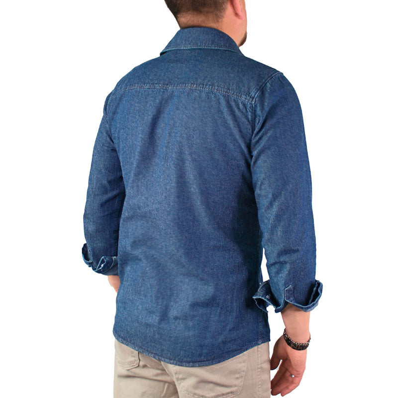 Camisa En Denim Para Hombre lec Lee Índigo Oscuro