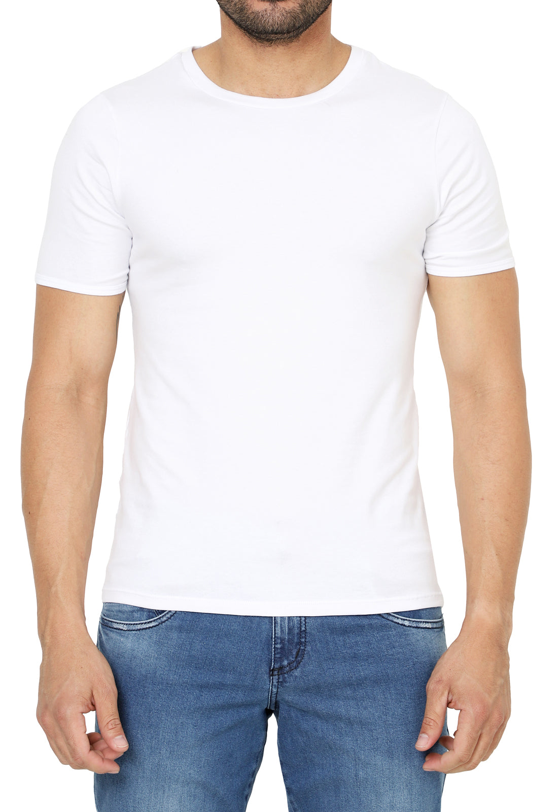 Camiseta Básica Para Hombre Lec Lee Blanco