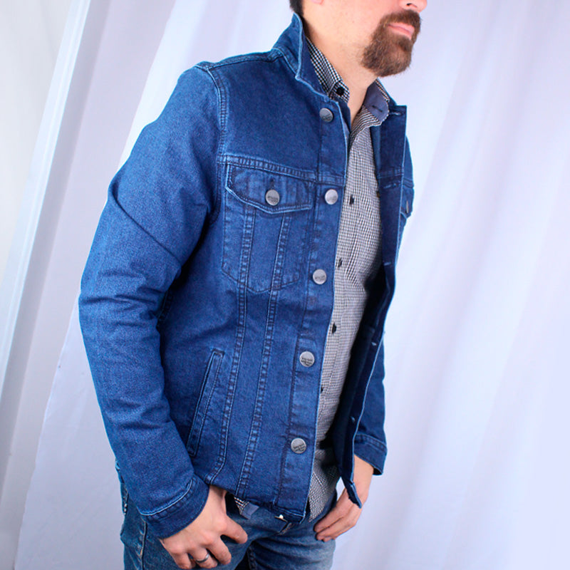 Chaqueta En Denim Clásica Renovada Lec Lee Índigo Oscuro