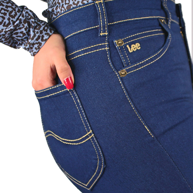 Jean Básico Para Mujer Lec Lee Índigo oscuro