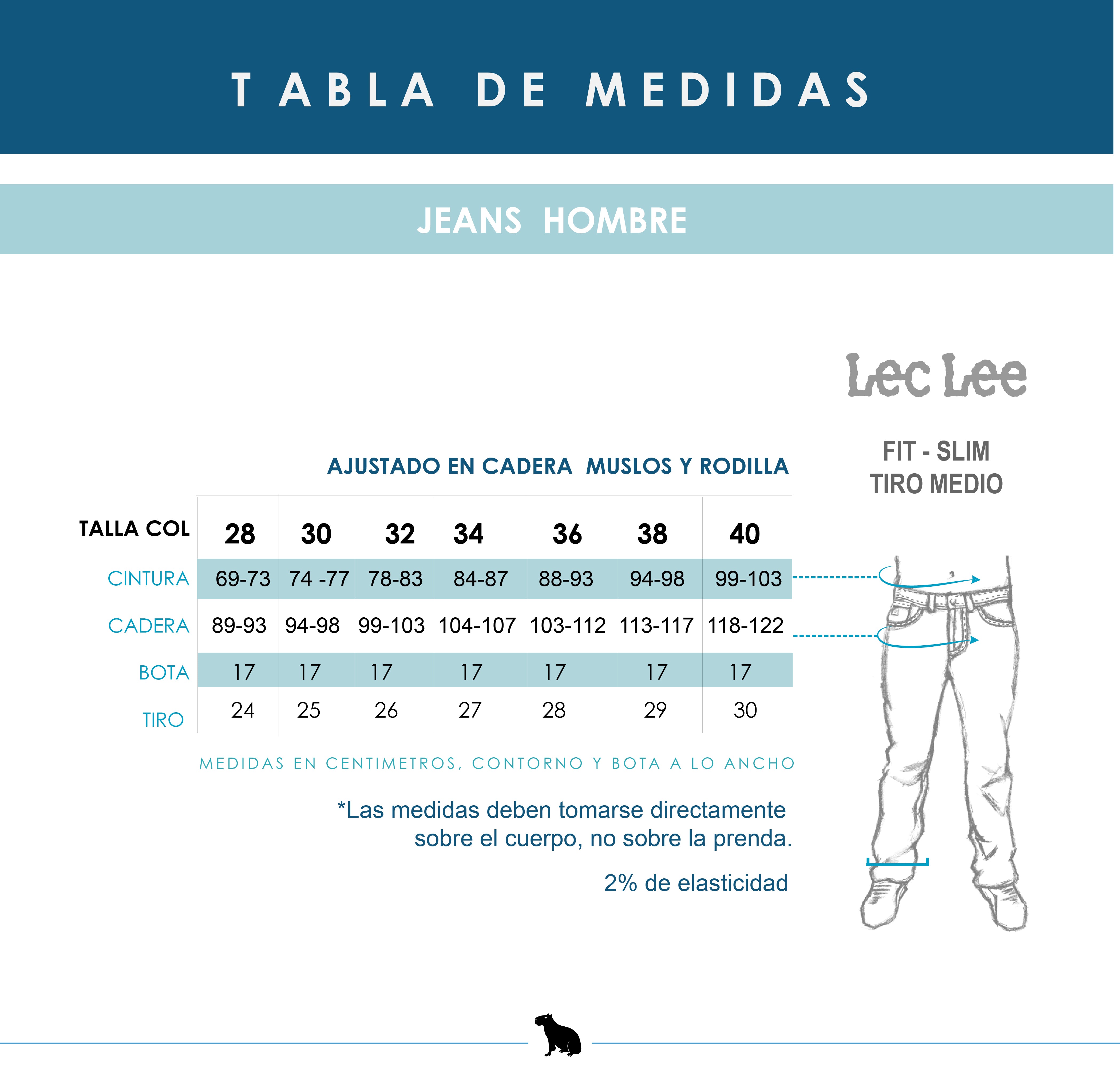 Jean Slim Fit Para Hombre Índigo Medio