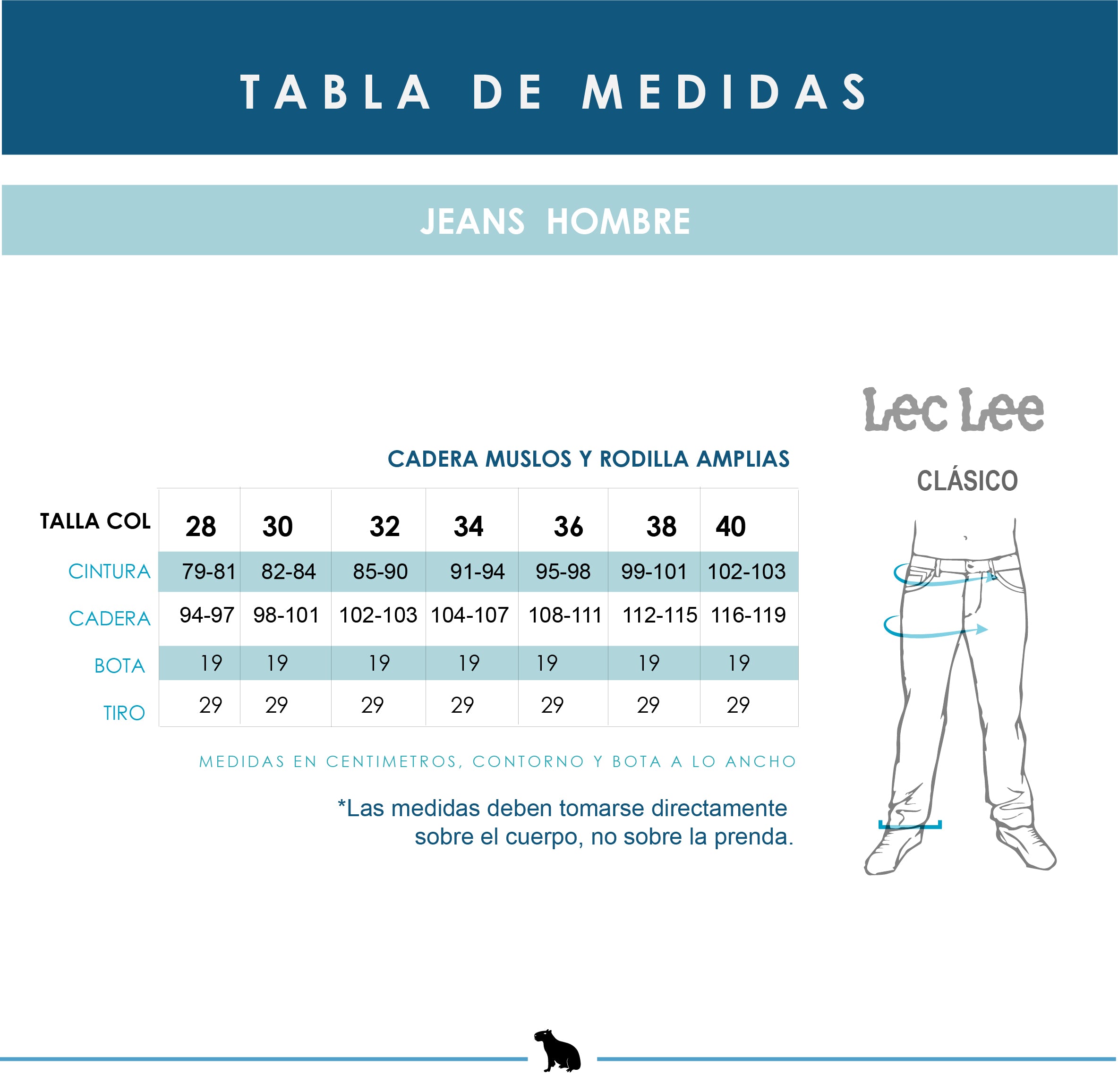 Pantalón En Dril Para Hombre Lec Lee Azul Oscuro