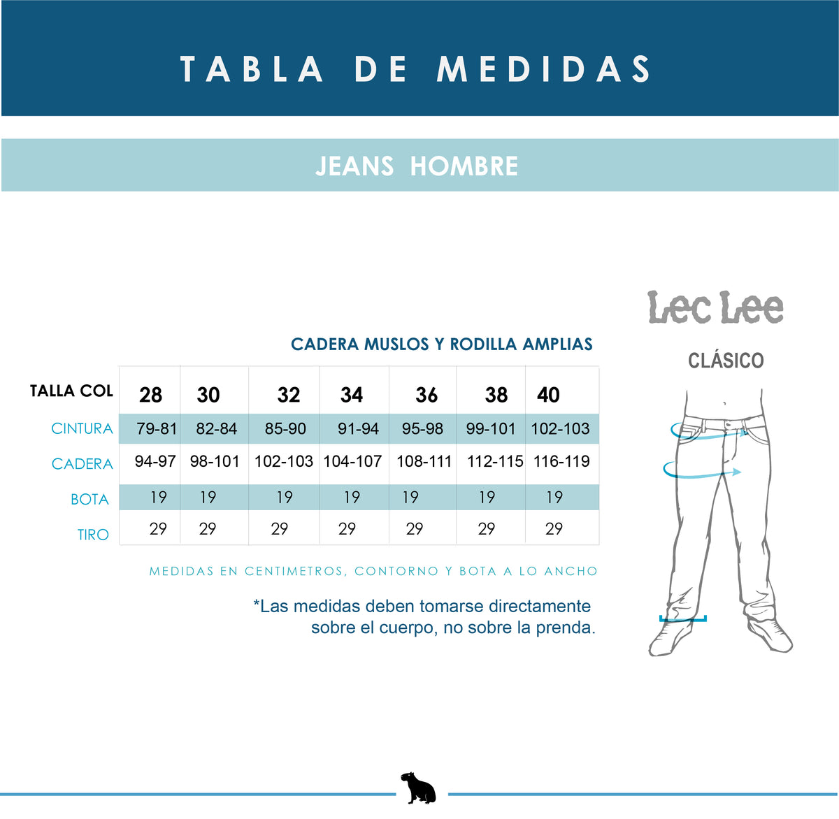 Pantalón Dril 271 Para Hombre Lec Lee Azul Oscuro