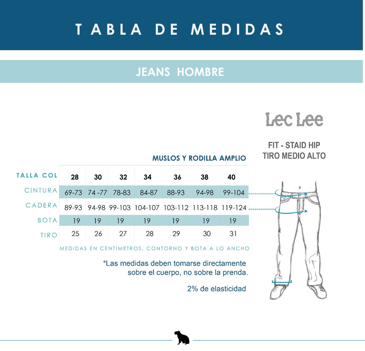 Pantalón Confort Straid Hip para Hombre Lec Lee - Gris Oscuro