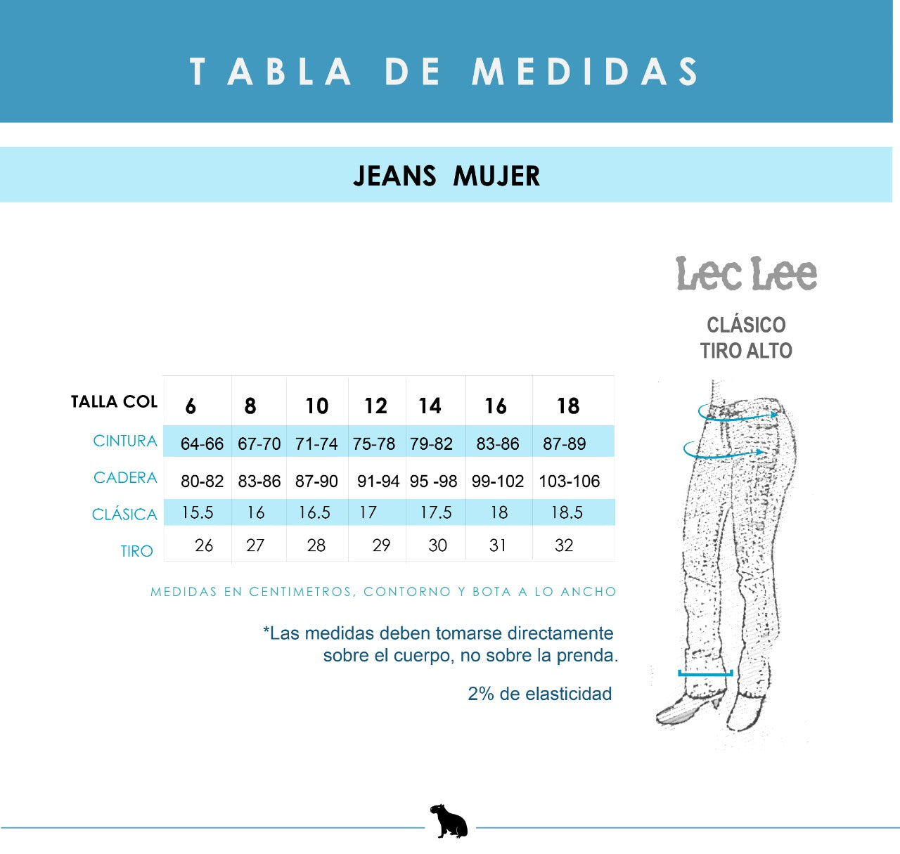 Jean Clásico Ref. 57 Lec Lee para Mujer - Índigo Medio